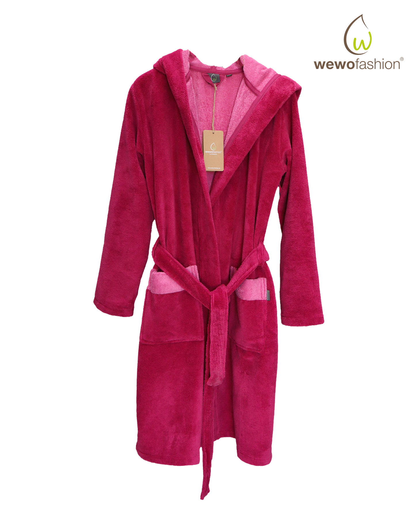 Bathrobe wewofashion Basic - Raspberry