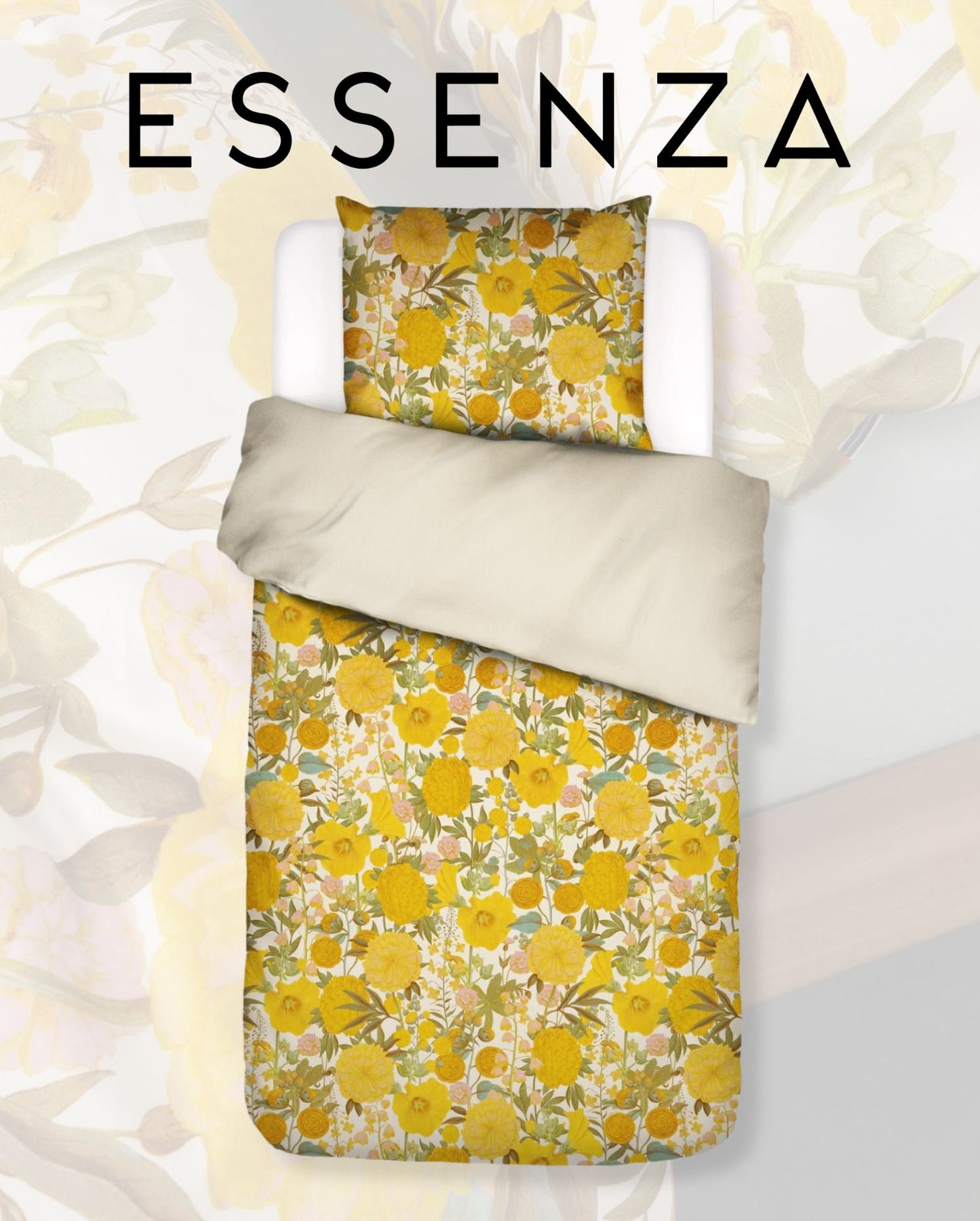 Satin Bettwäsche | ESSENZA | 100% Bio-Baumwolle | Florentien | Yellow