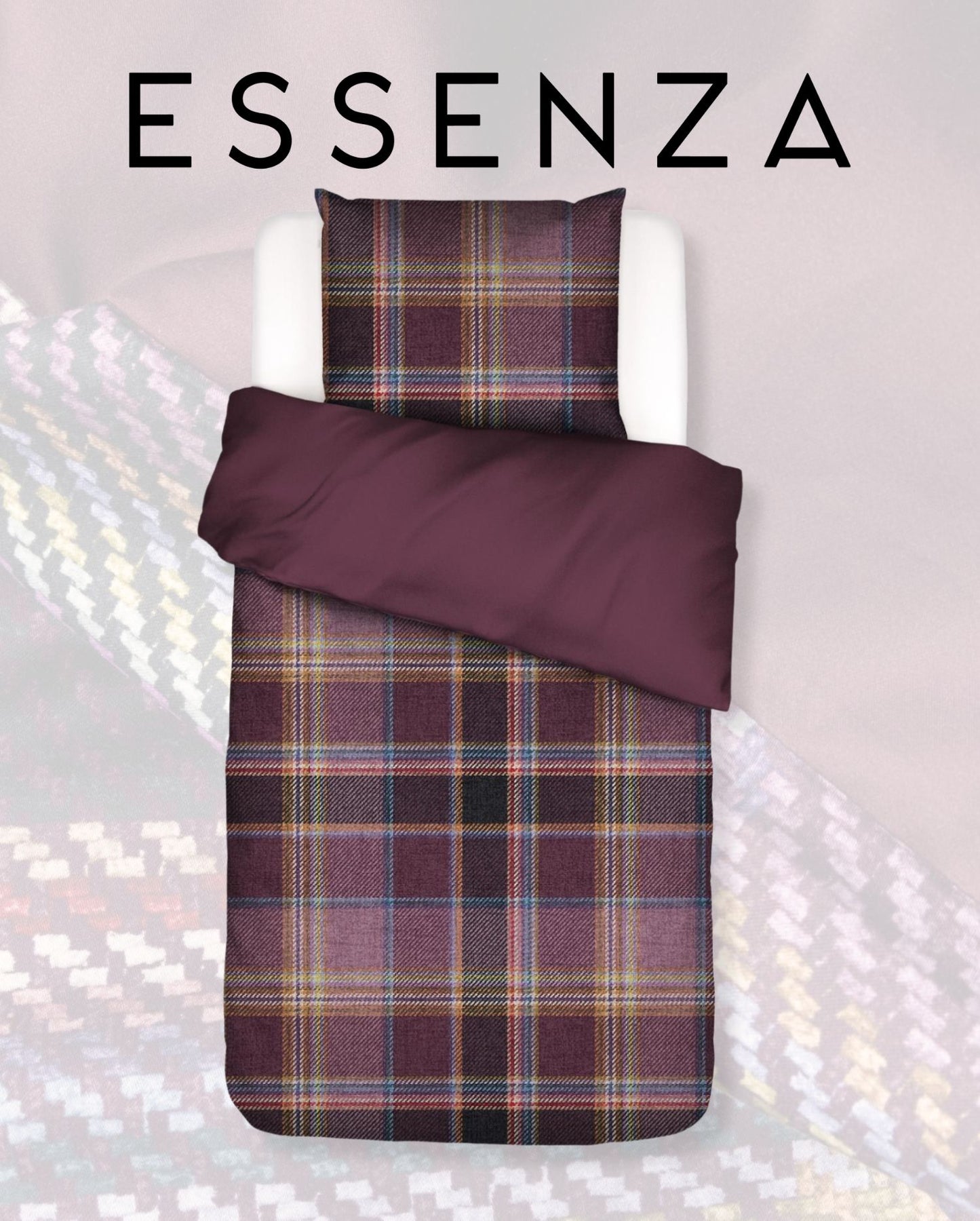 Lyocell Bettwäsche | ESSENZA | 50% Lyocell, 50% Baumwoll-Twill | Meau | Mauve Wine