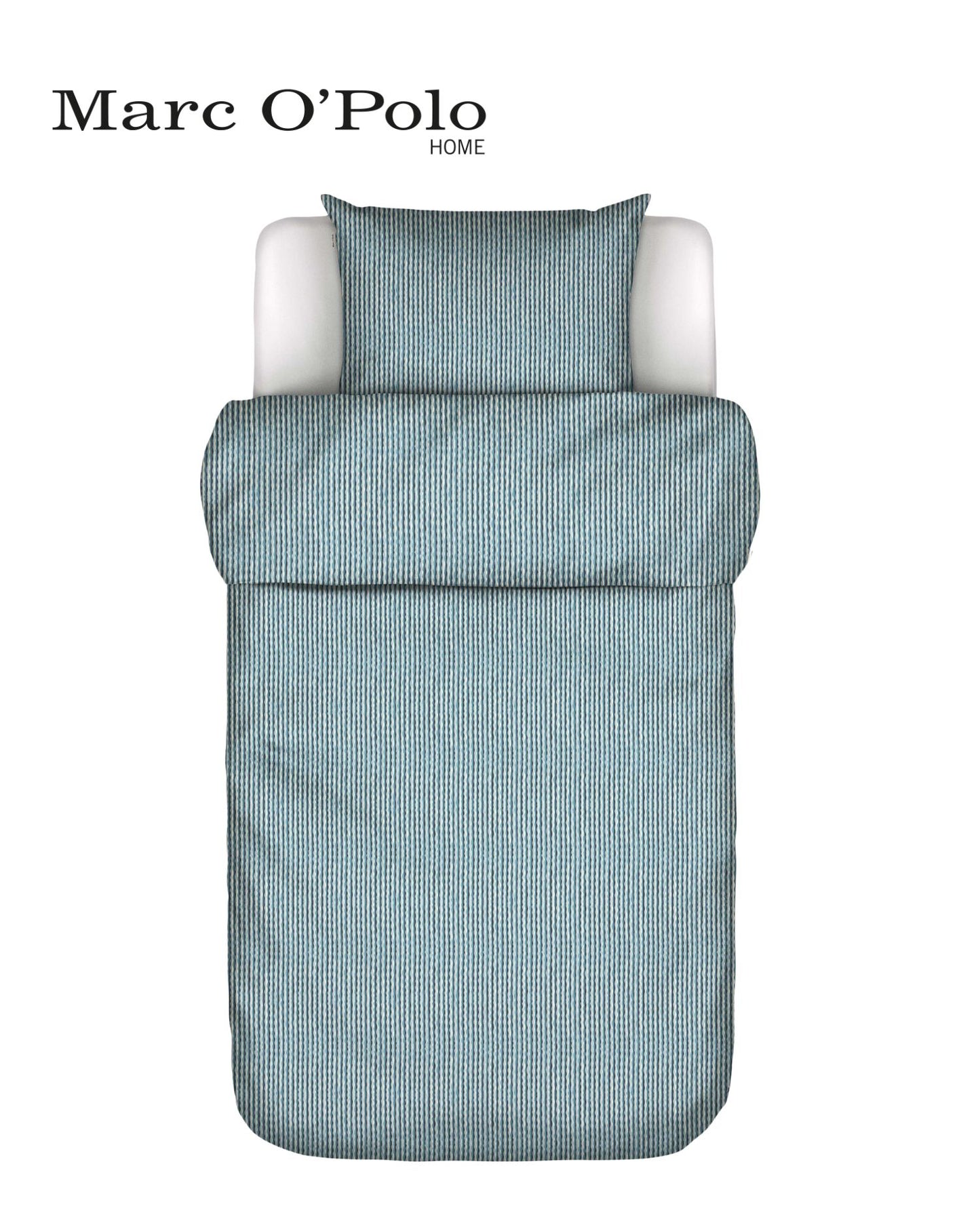 Bio-Baumwollsatin Bettwäsche | MARC O`POLO | Janne Stormy Blue