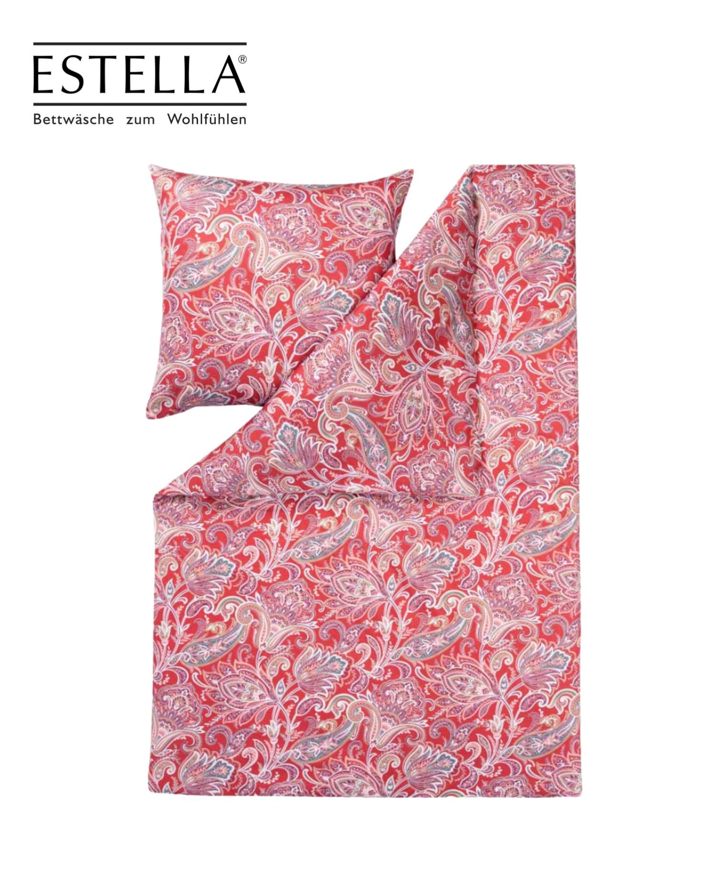 Mako-Interlock-Jersey Bettwäsche | ESTELLA | Milano 6373 | 460 Rot