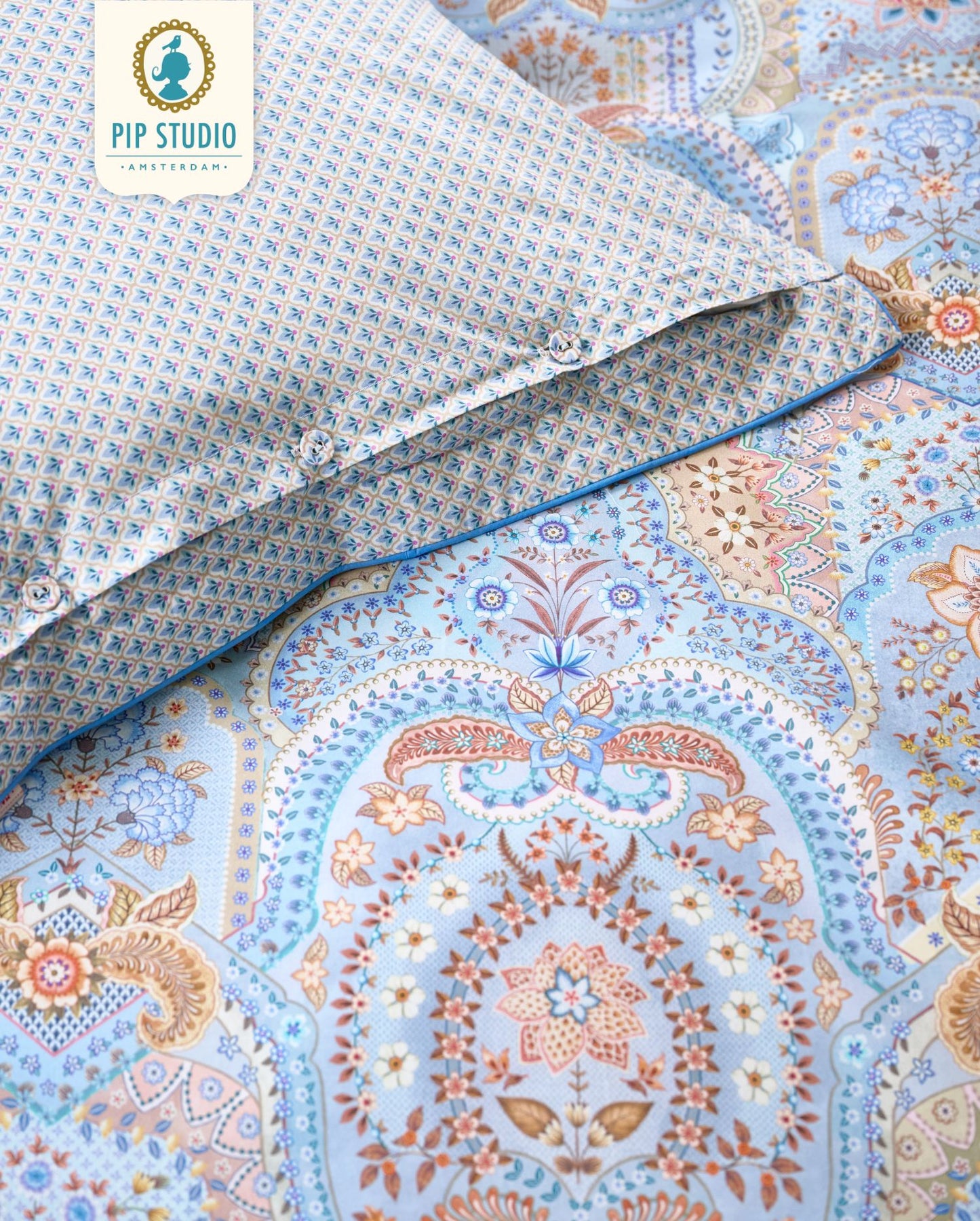 Percale bed linen PIP STUDIO Il Paradiso Light White