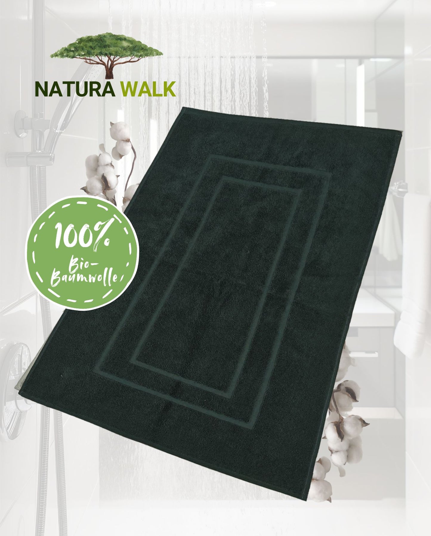 Badematte | NATURAWALK | Magic Forest | 50x80cm | Bio-Baumwolle