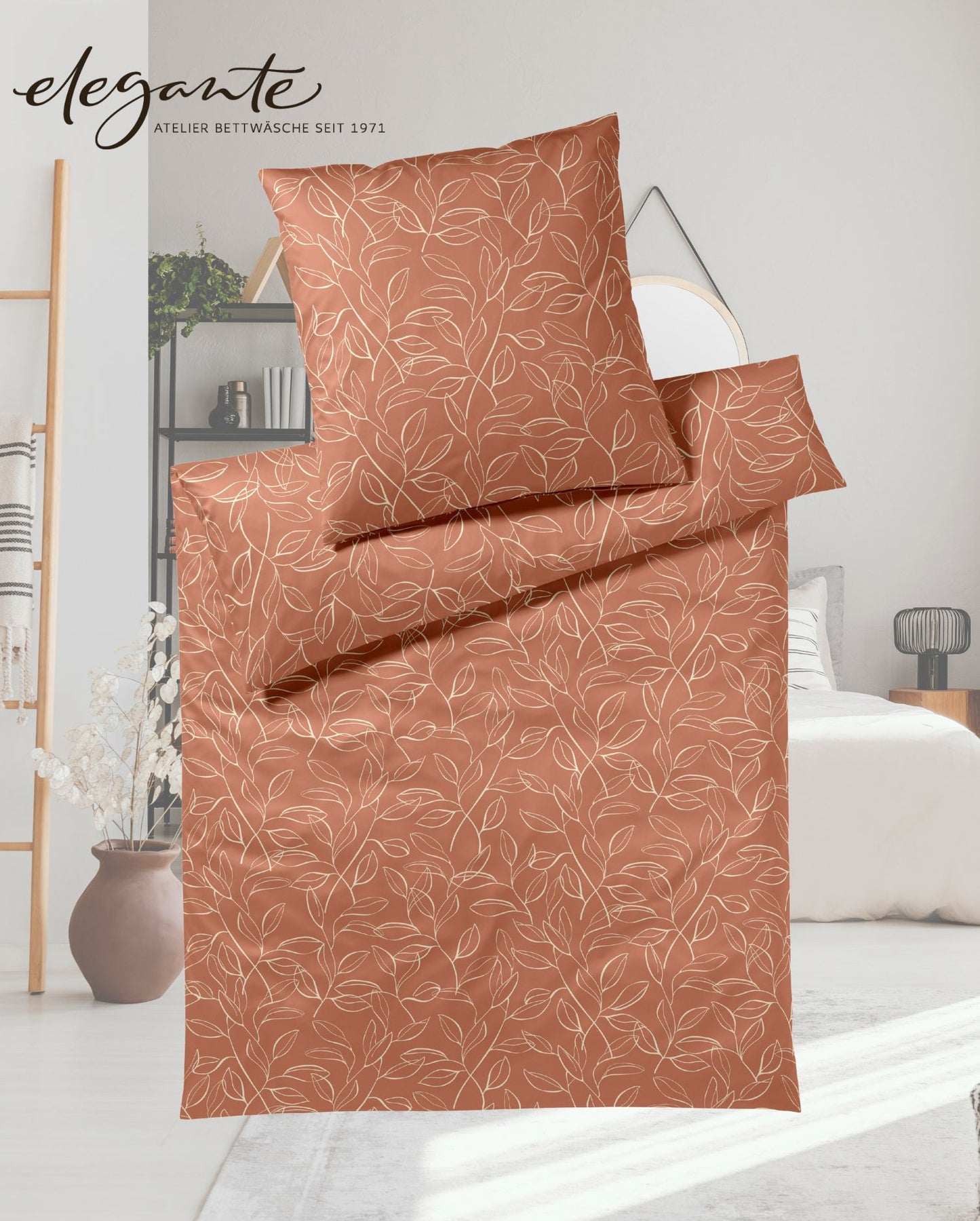 Mako-Satin Bettwäsche | elegante | Floral | Kupfer 24505 | 8