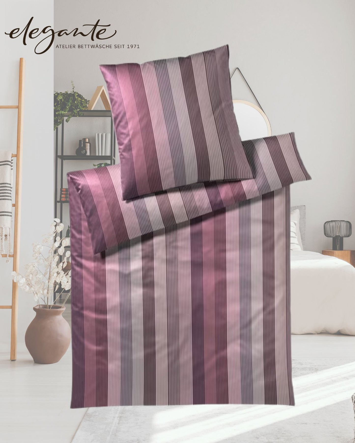 Interlock-Jersey Bettwäsche | elegante | Brilliant | Weinrot 3536|11