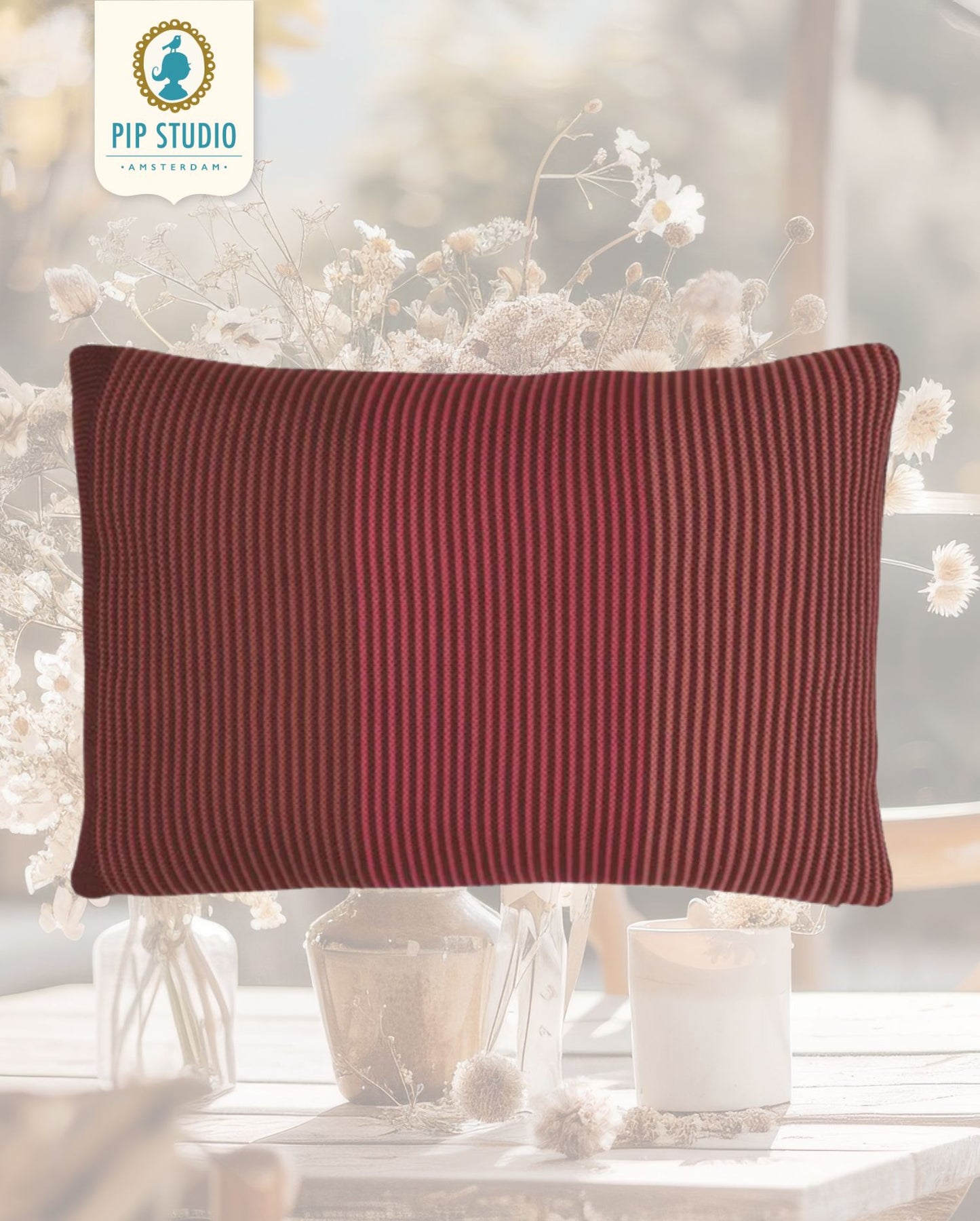 Dekokissen | PIP STUDIO | Blockstripe | Pink | 40 x 60 cm