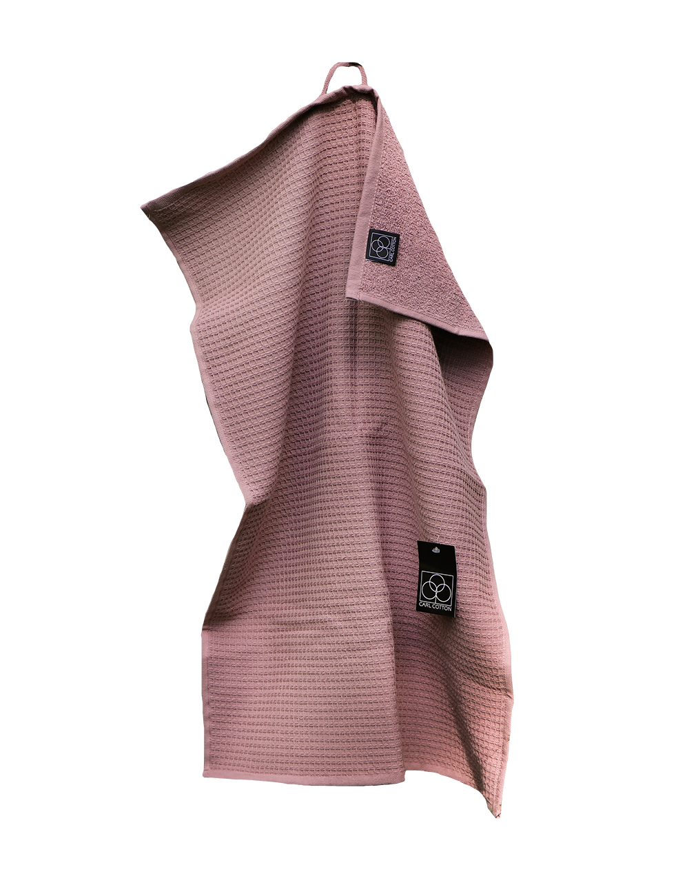 Kitchen towel CARL COTTON waffle piqué rosewood