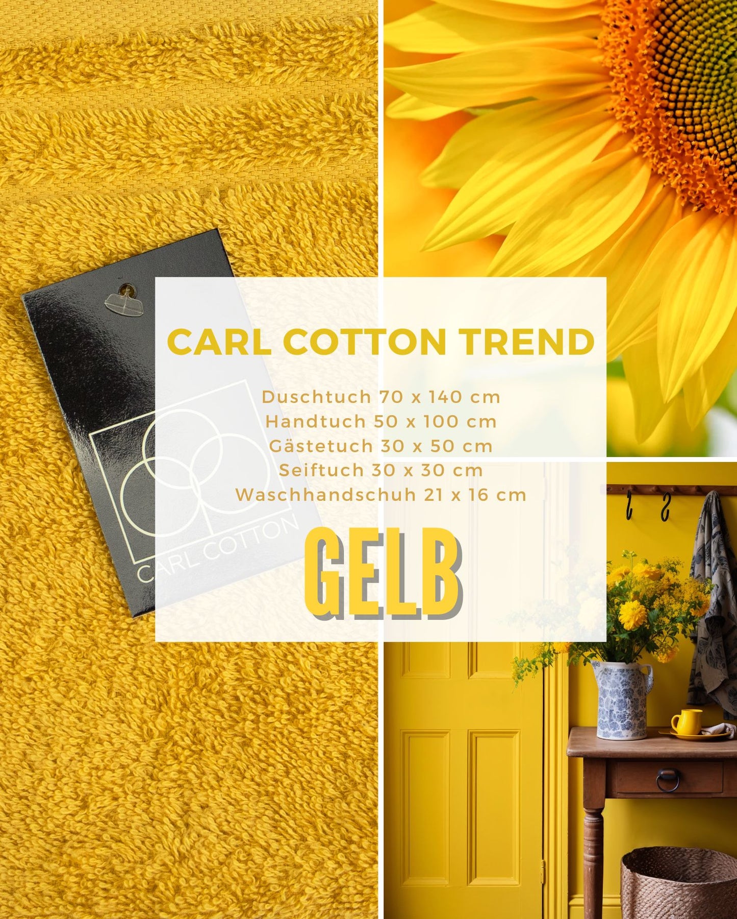 Towel CARL COTTON Trend Yellow