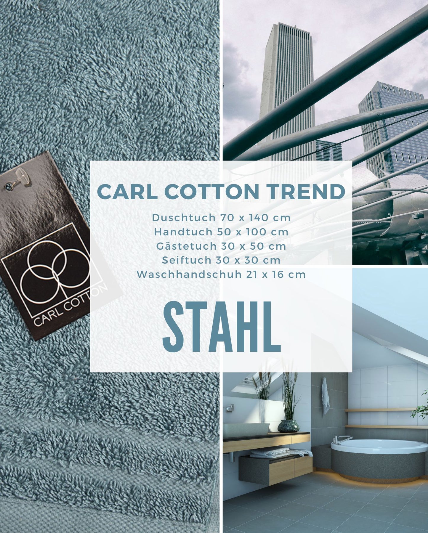 Towel CARL COTTON Trend Steel