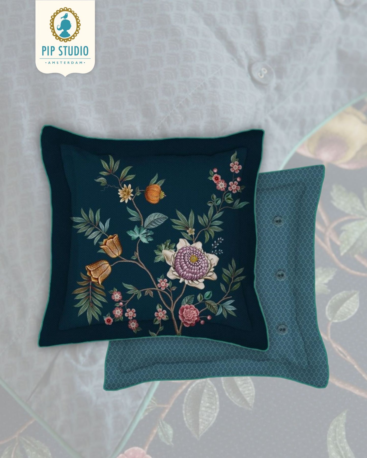 Dekokissen | PIP STUDIO | Il Paradiso | Dunkelblau | 45x45cm