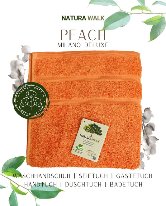 NATURAWALK Handtuch Bio-Baumwolle Milano Deluxe Peach