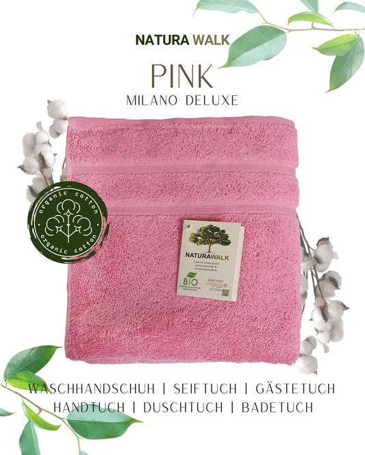 NATURAWALK Handtuch Bio-Baumwolle Milano Deluxe Pink