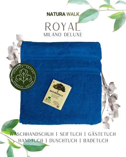 NATURAWALK Handtuch Bio-Baumwolle Milano Deluxe Royal