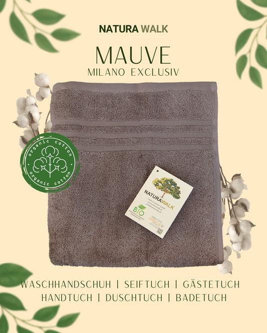 NATURAWALK Handtuch Bio-Baumwolle Milano Exclusiv Mauve