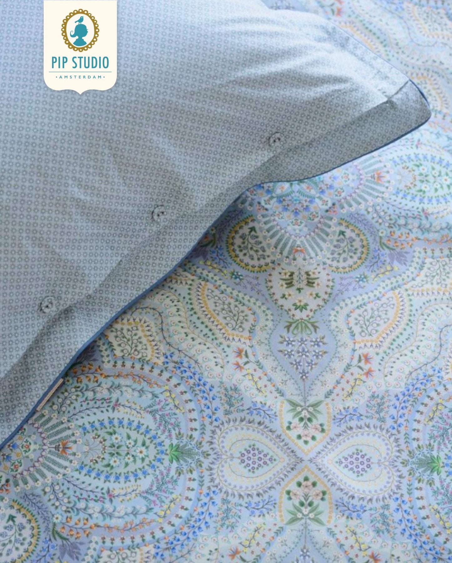 Percale bed linen PIP STUDIO Okinawa Green
