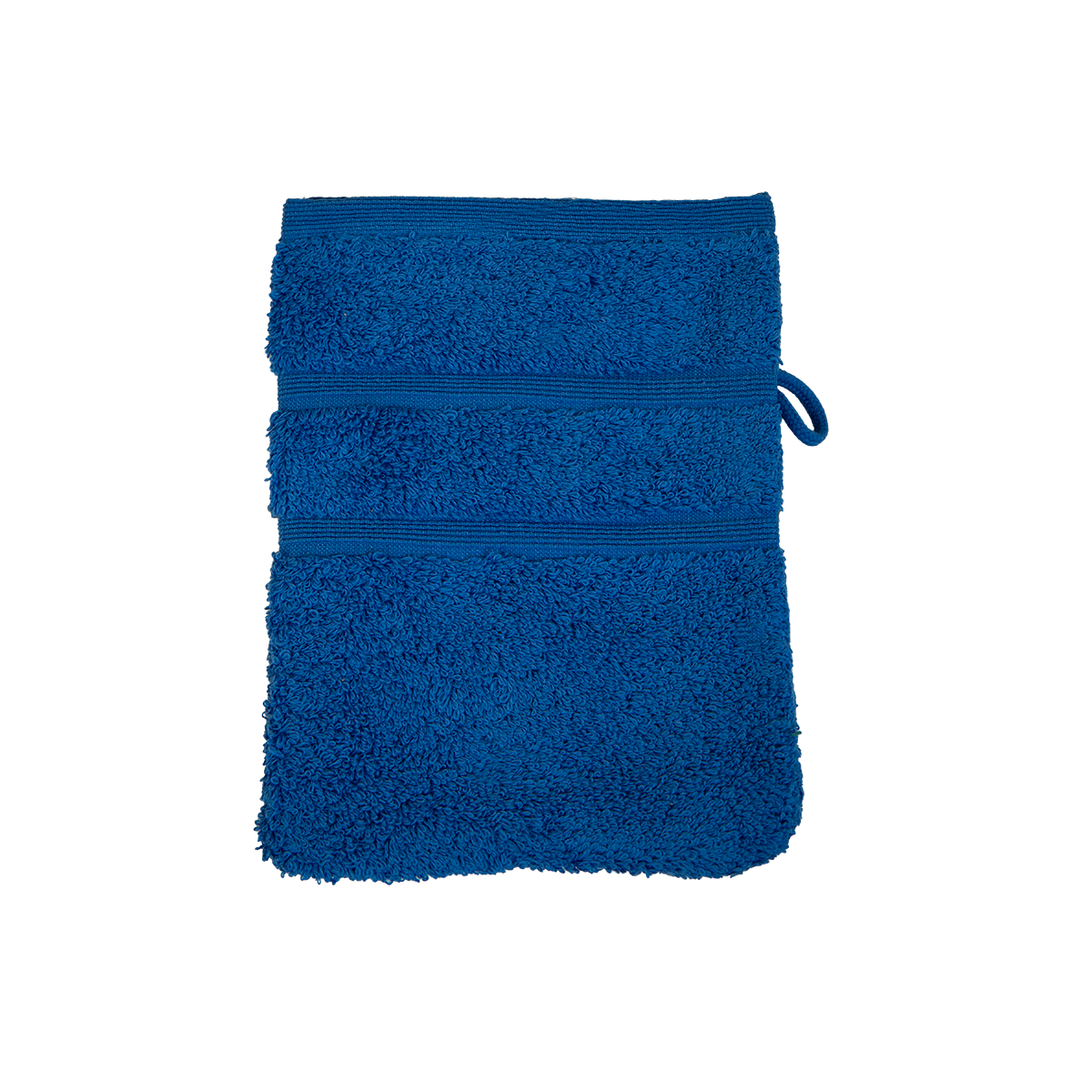 Bio Baumwoll Waschhandschuh, Größe 16 mal 21 cm in der Farbe Royal (kräftiges dunkles Blau)
