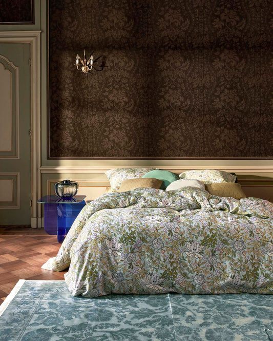 Satin Bettwäsche | ESSENZA | Ophelia Hazy Blue