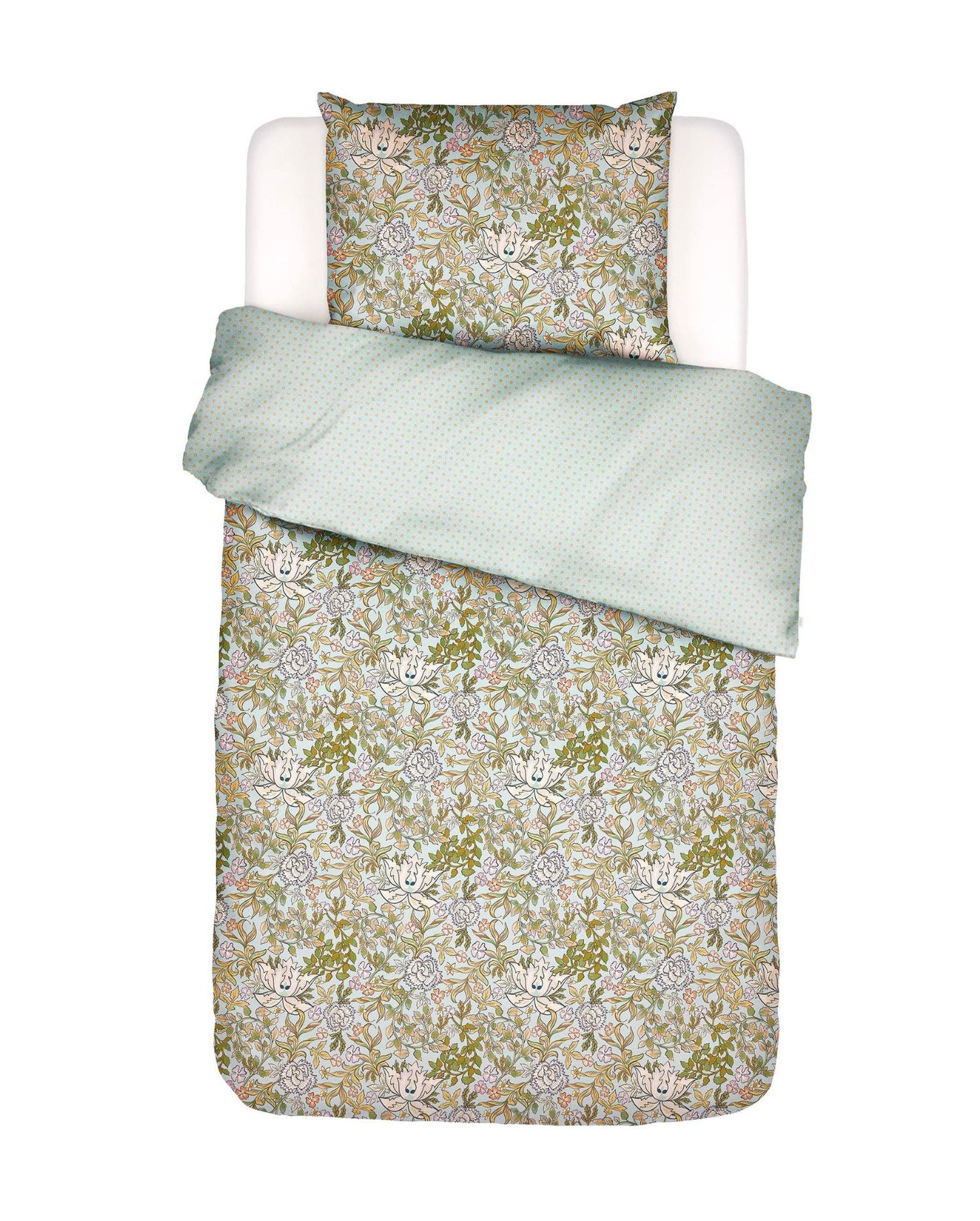 Satin bed linen ESSENZA Meryl Pure Olive