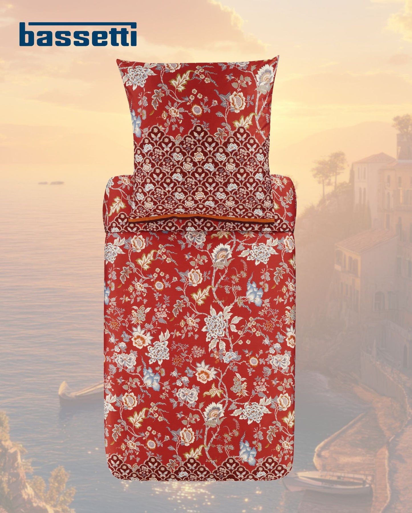 Mako-Satin Bettwäsche bassetti, 100% Baumwolle - Vicenza R1