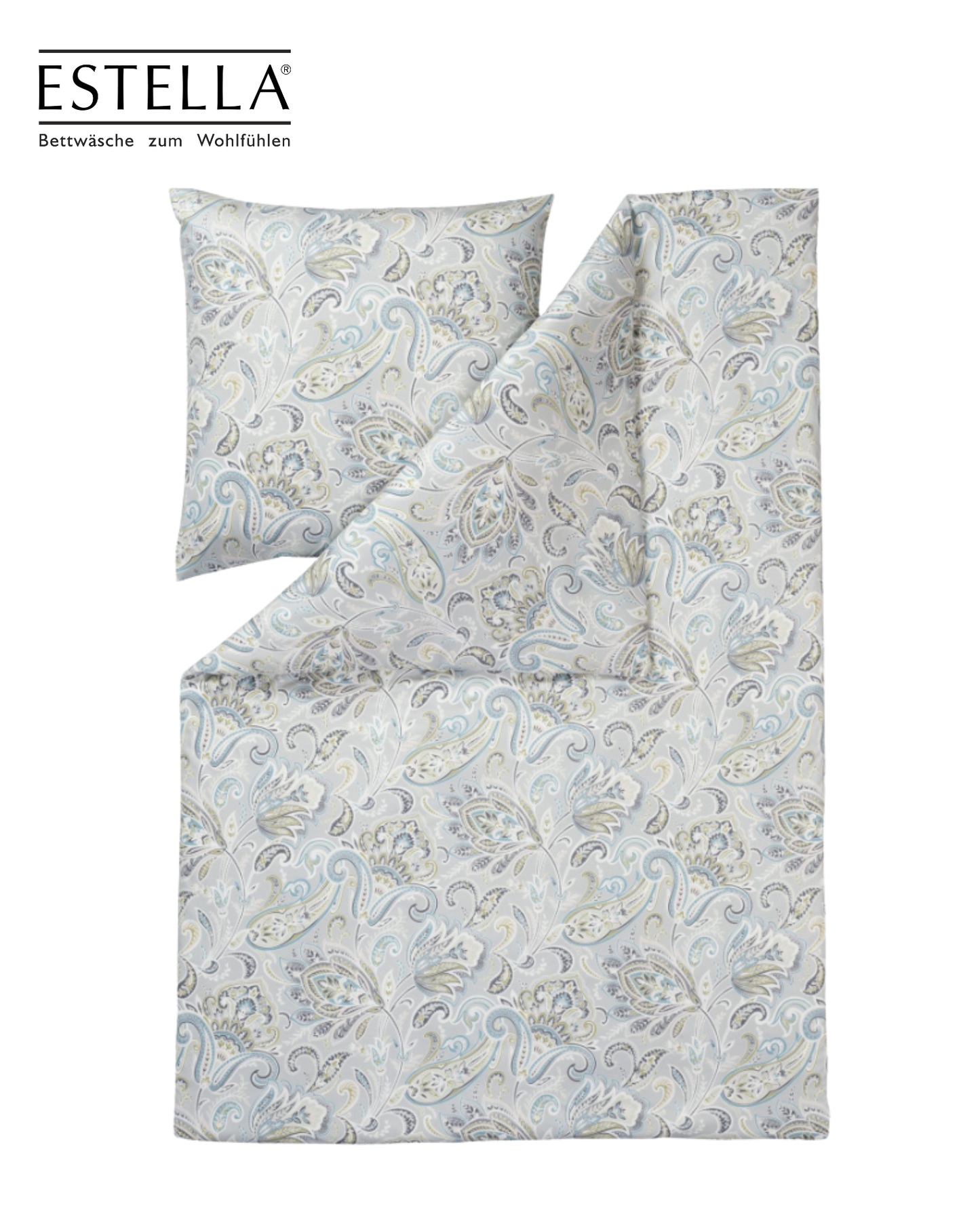 Mako-Interlock-Jersey Bettwäsche | ESTELLA | Milano 6373 | 820 Silber