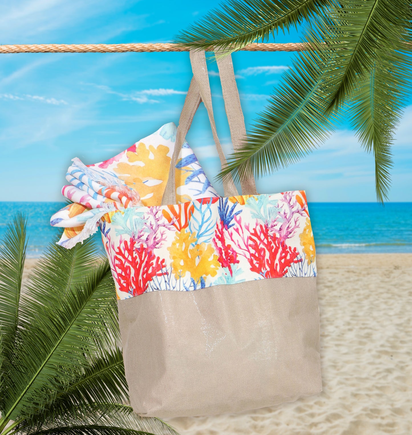 Strandtasche NATURAWALK Koralle Taranto