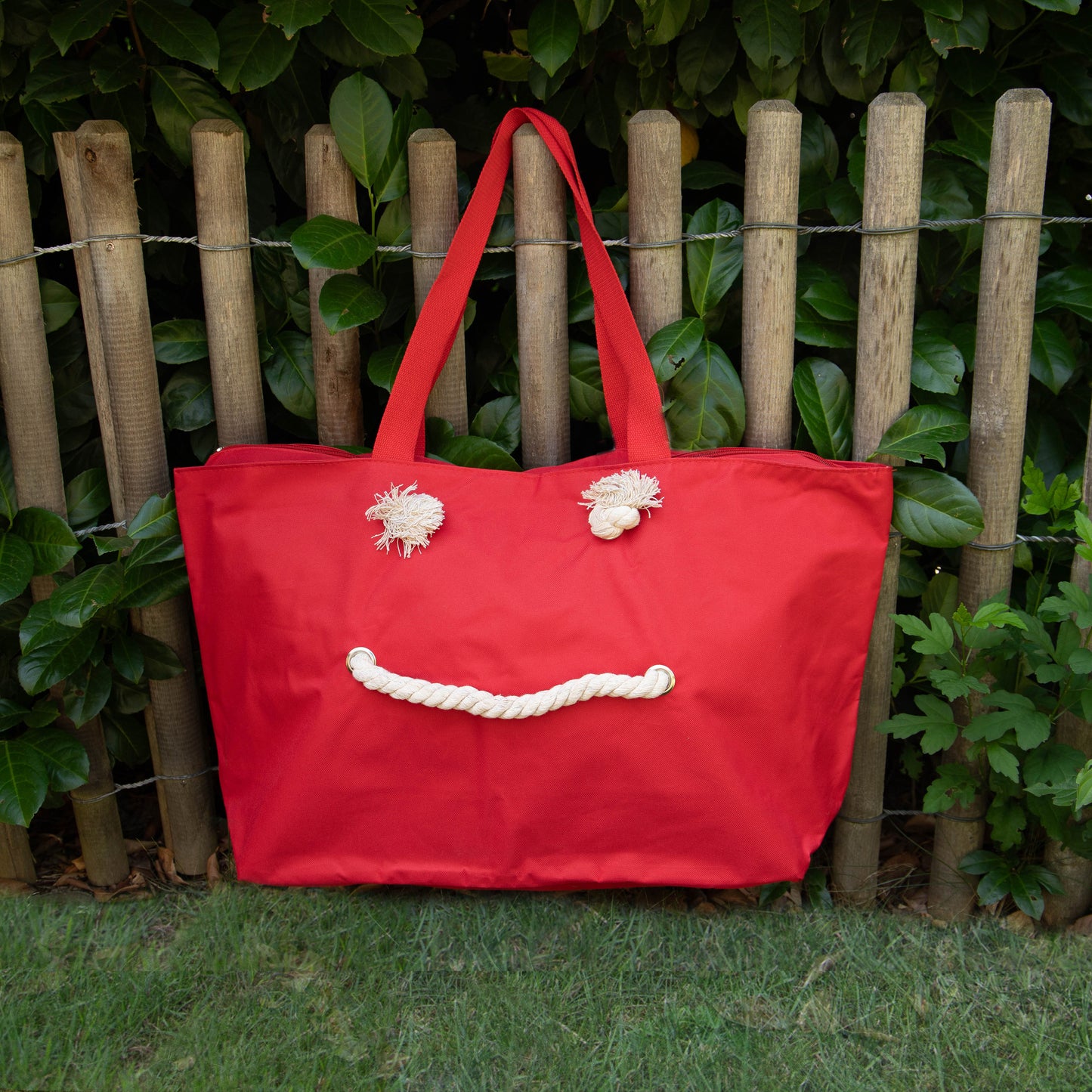 Tragetasche | Smiley Rot