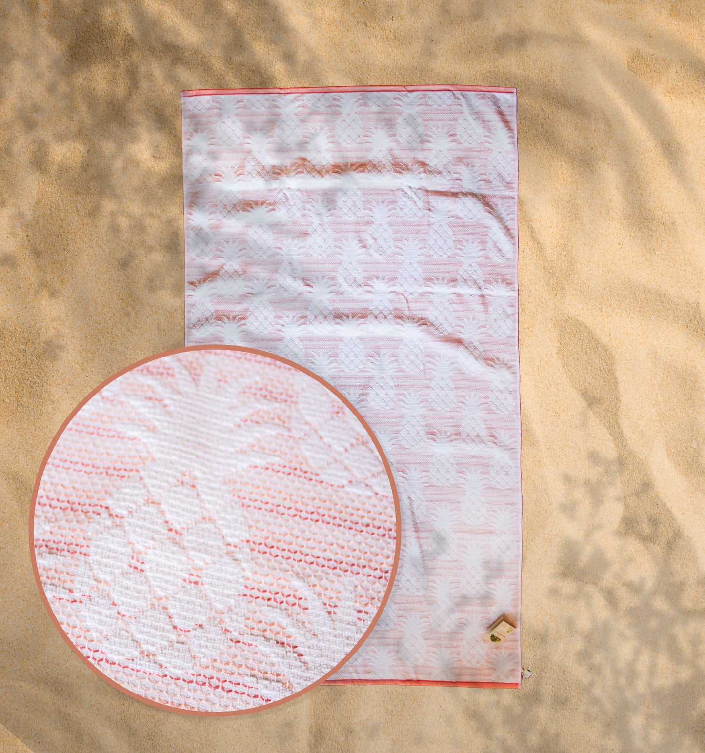 Beach towel NATURAWALK Ananas Milano, 96x180, terry cloth, 100% organic cotton