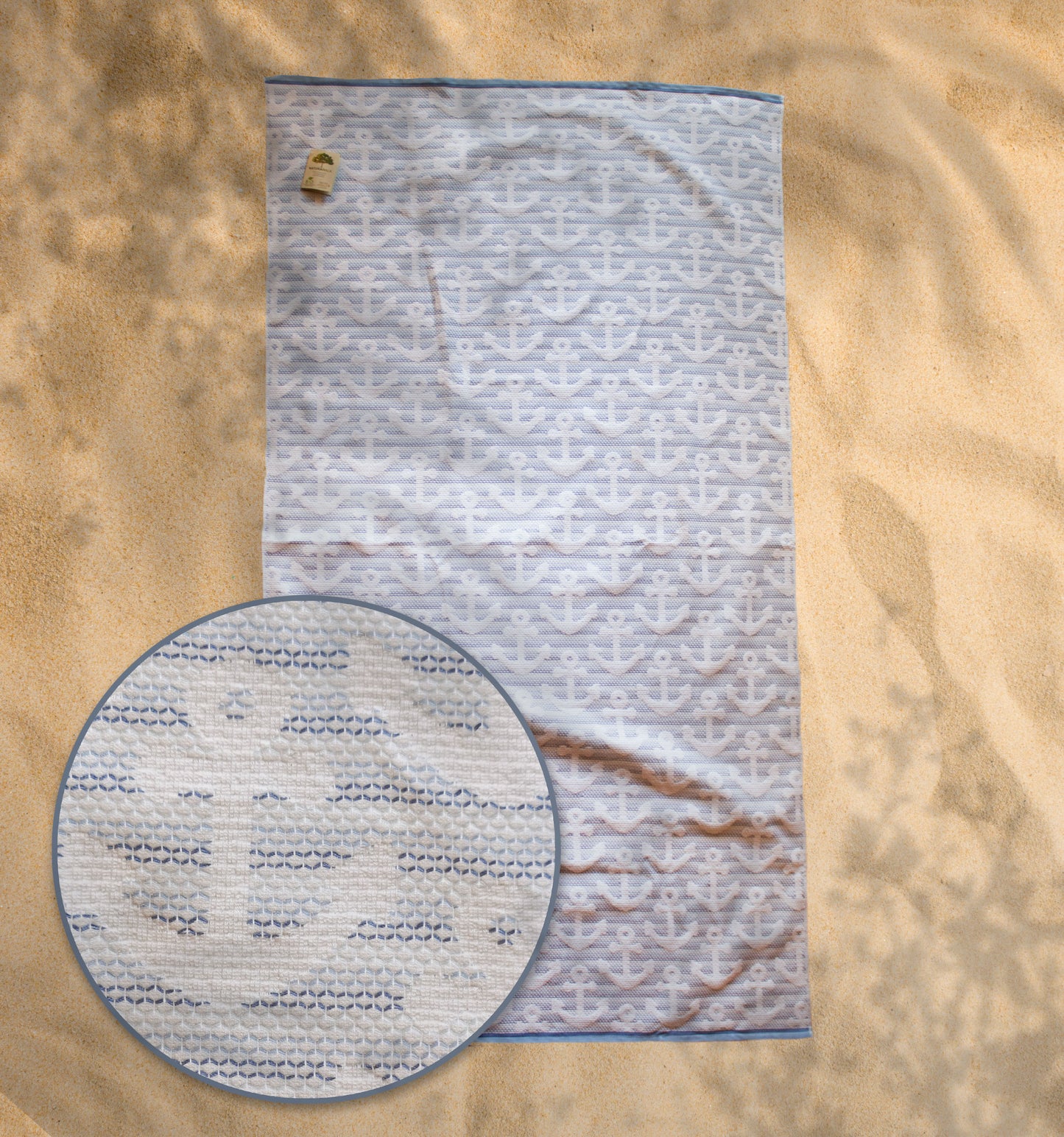 Beach towel NATURAWALK Anker Napoli, 96x180, terry cloth, 100% organic cotton