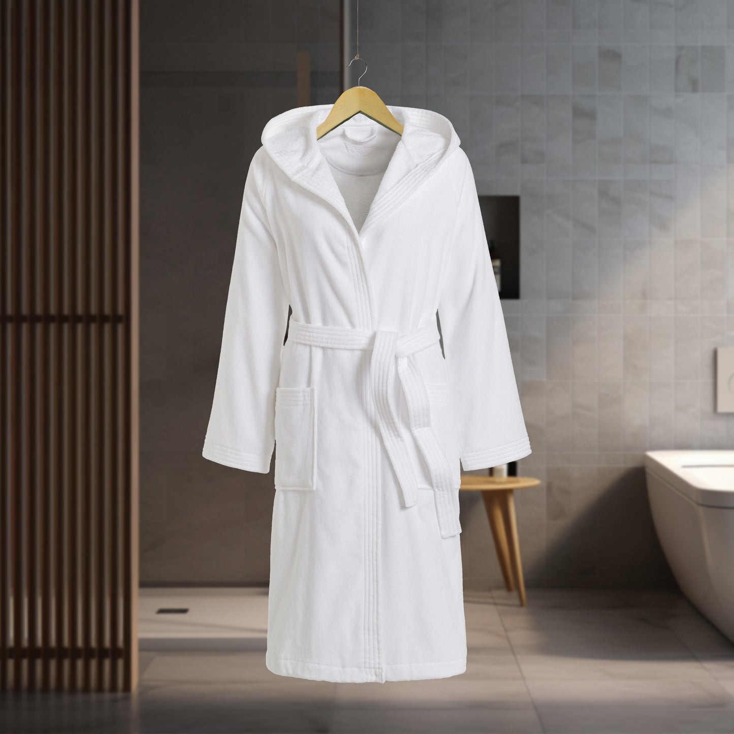 Bademantel |VOSSEN | Texas Weiß | unisex