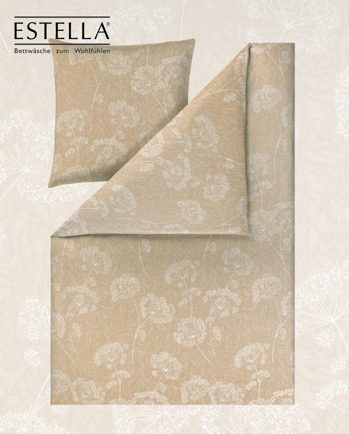 Mako-Interlock-Jersey Bettwäsche | ESTELLA | Anja 6345 | Sand