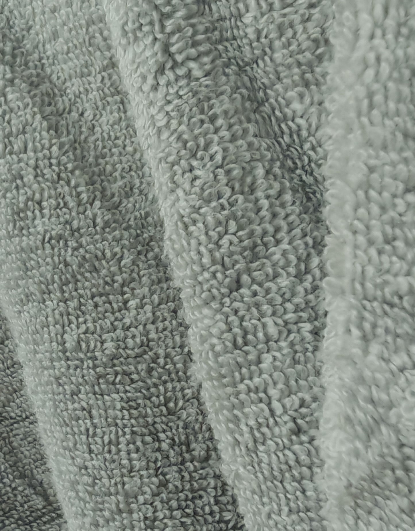 Eine Detailaufnahme des Stoffes vom EN VOGUE Bademantel in der Farbe Mint. Die Struktur wird hervorgehoben. Modell Air Cotton Hellgruen.