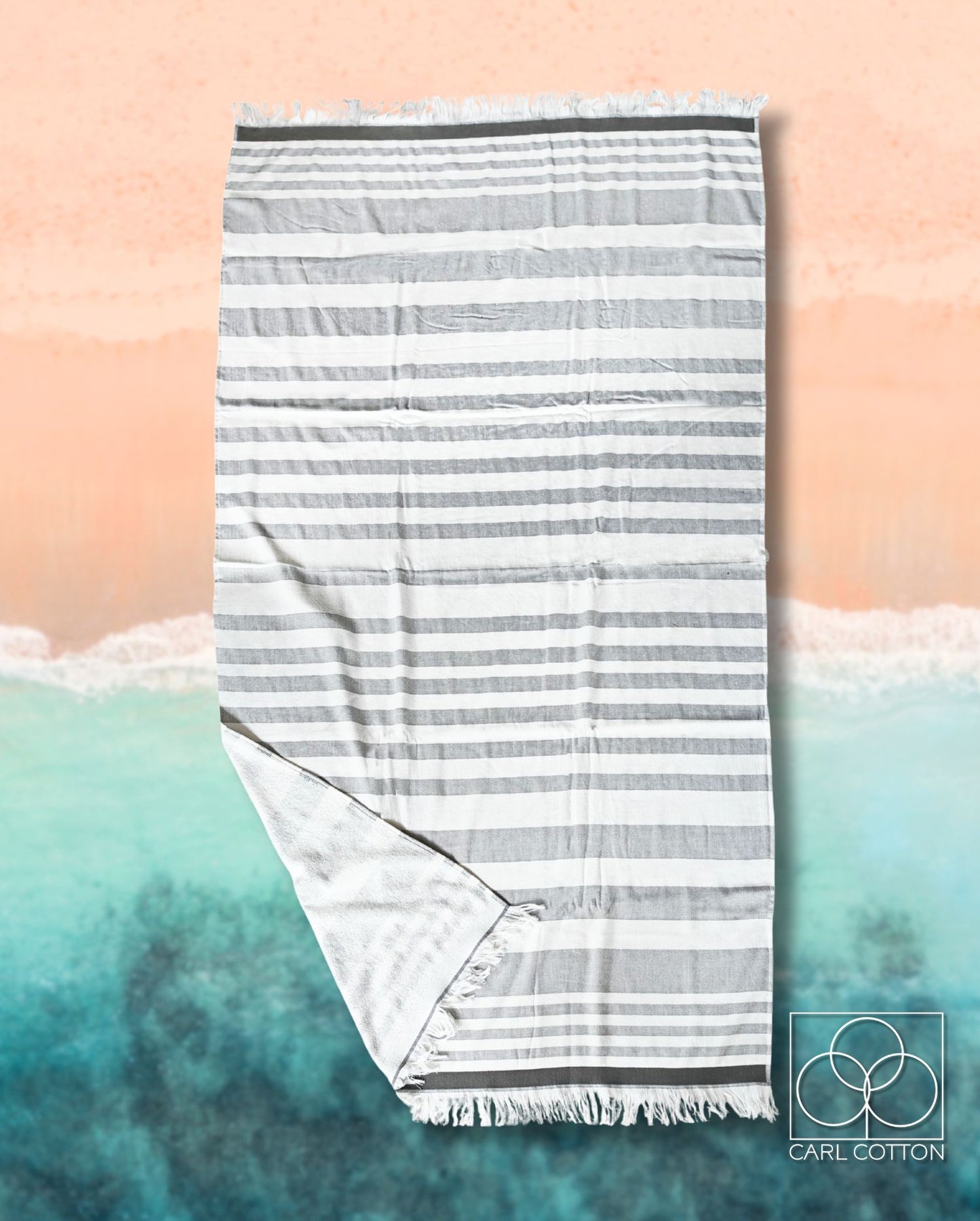 Hammam wellness towel CARL COTTON Gray