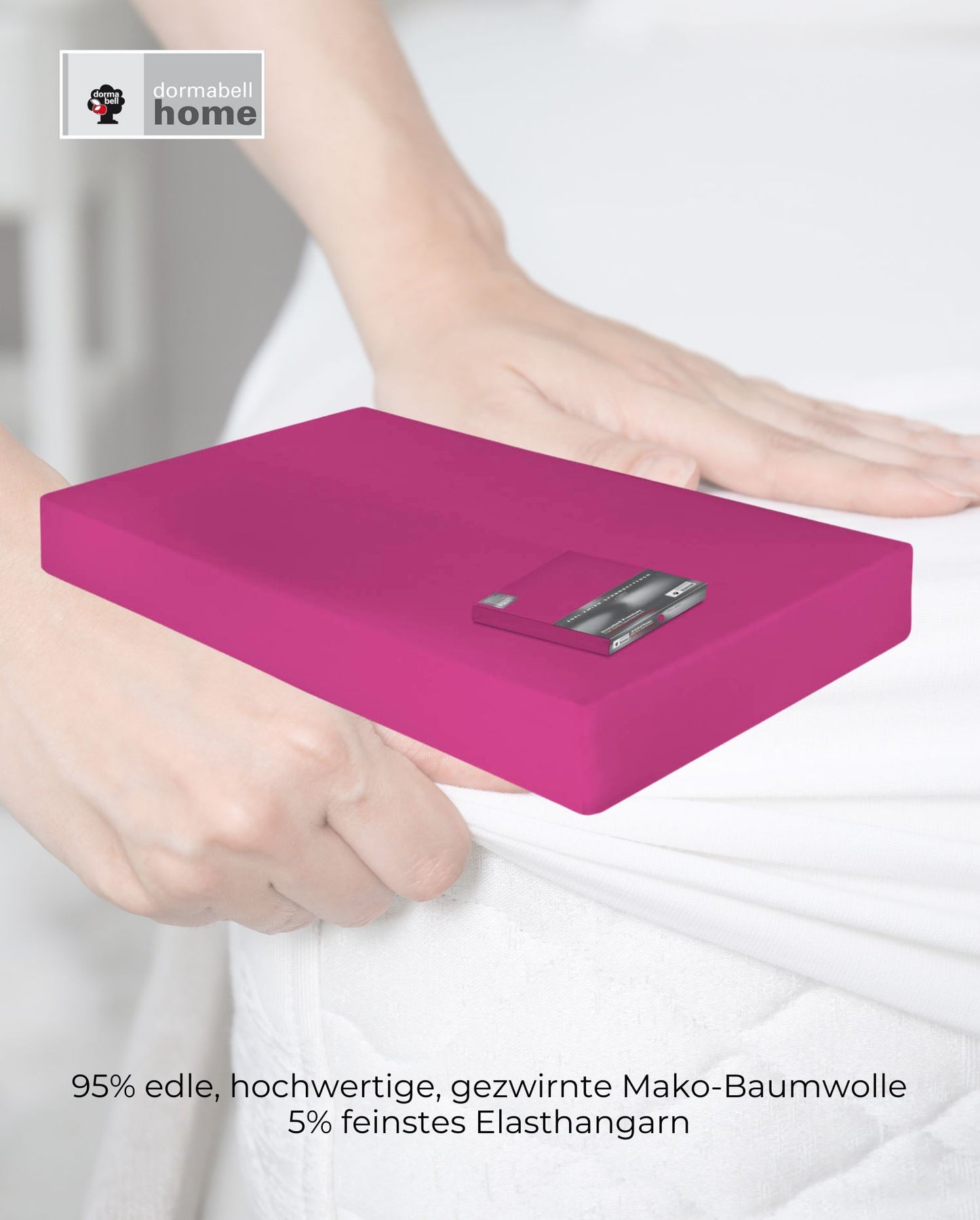 Spannbetttuch | dormabell Premium | Edelzwirn | fuchsia 721 | 95% Baumwolle & 5% Elasthan