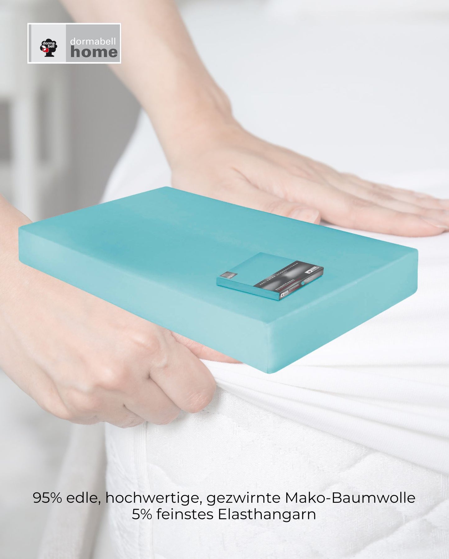 Spannbetttuch | dormabell Premium | Edelzwirn | türkis 560 | 95% Baumwolle & 5% Elasthane