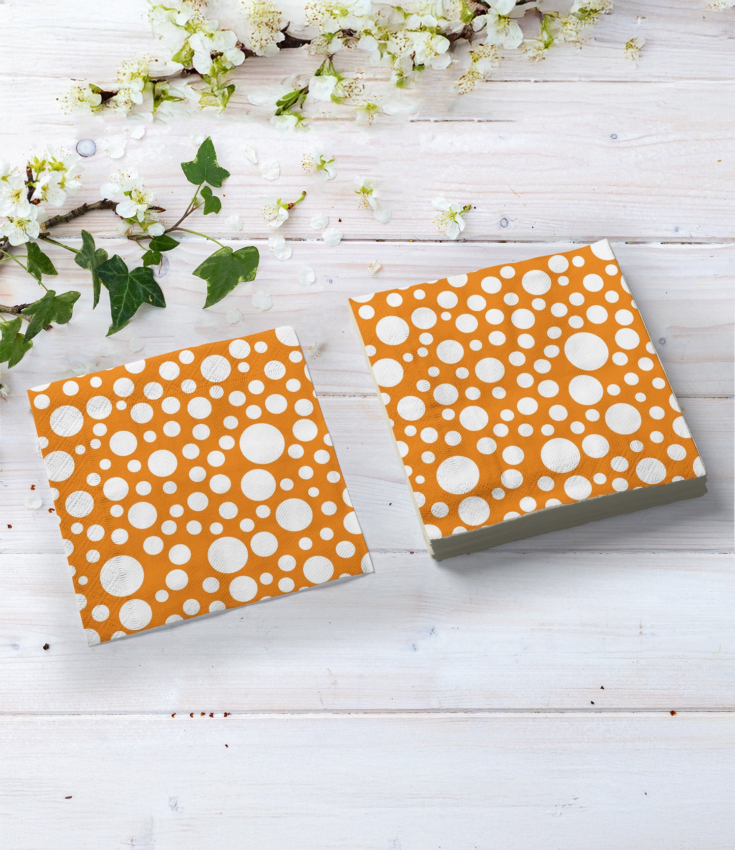 Papierservietten | ppd | Dots orange 28 | 33x33cm | 20 Stk.