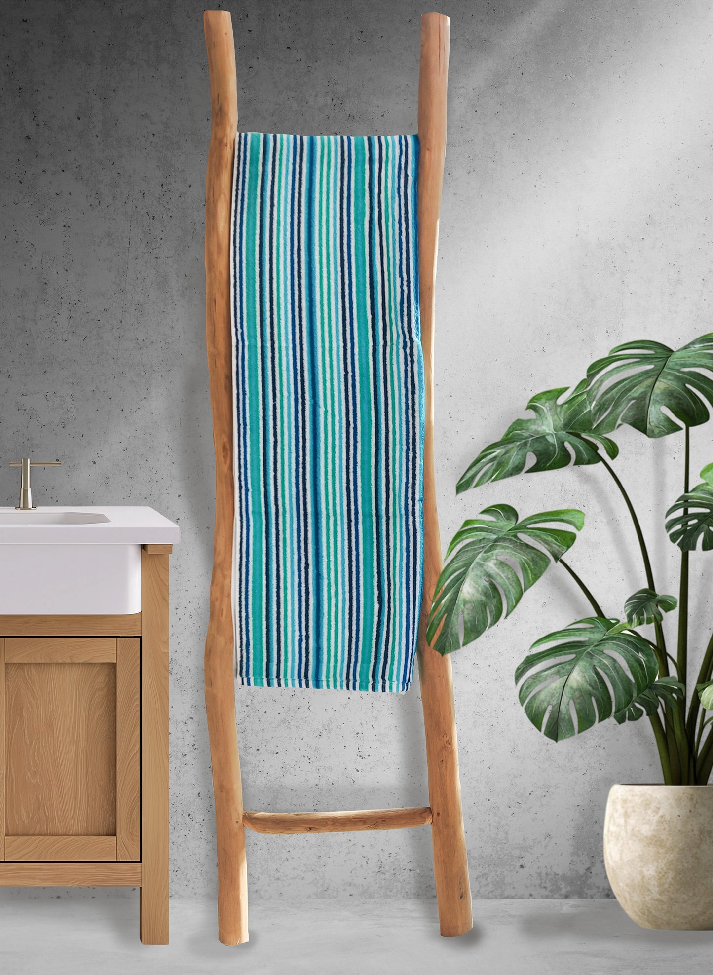 Handtuch | Egeria | Combi Stripes Pool Green