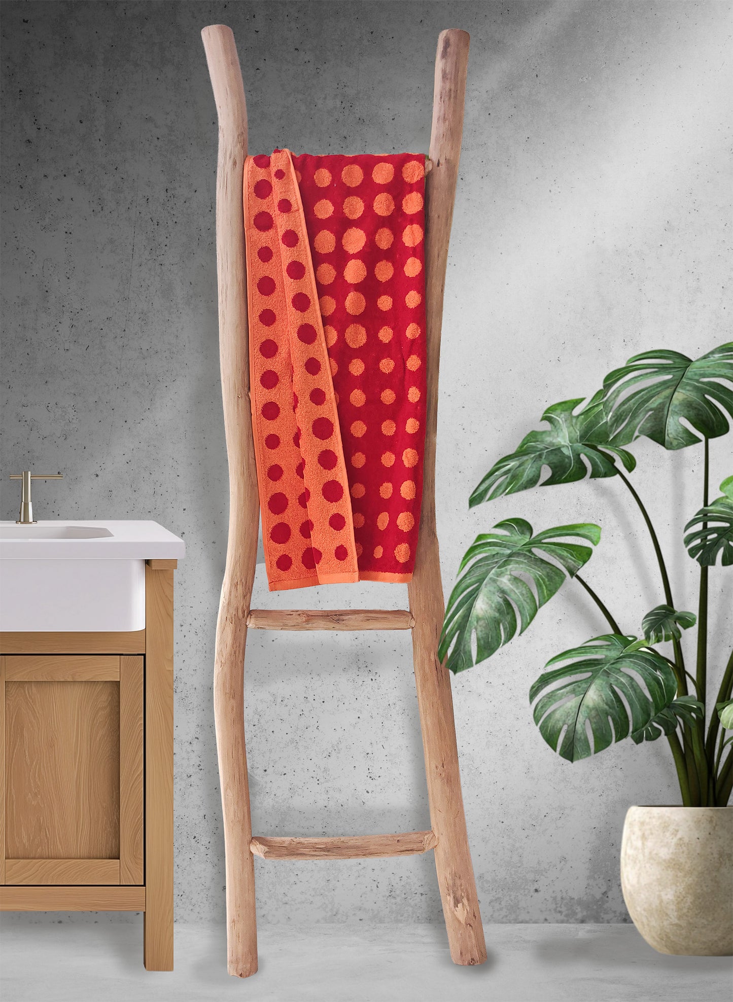 Handtuch | Egeria | Dot | Orange-Rot 279