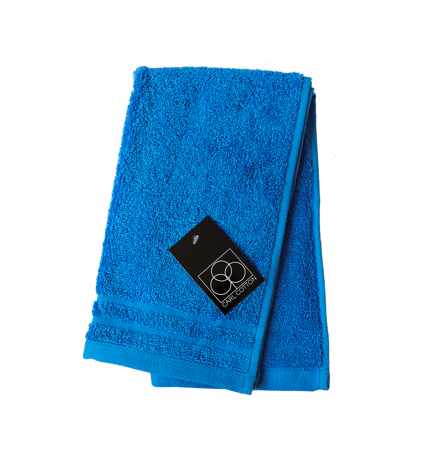 Ein Gaestetuch von CARL COTTON aus 100 Prozent Baumwolle in der Groesse 30x50cm. Farbe Blau. Modell Trend Electric Blue.