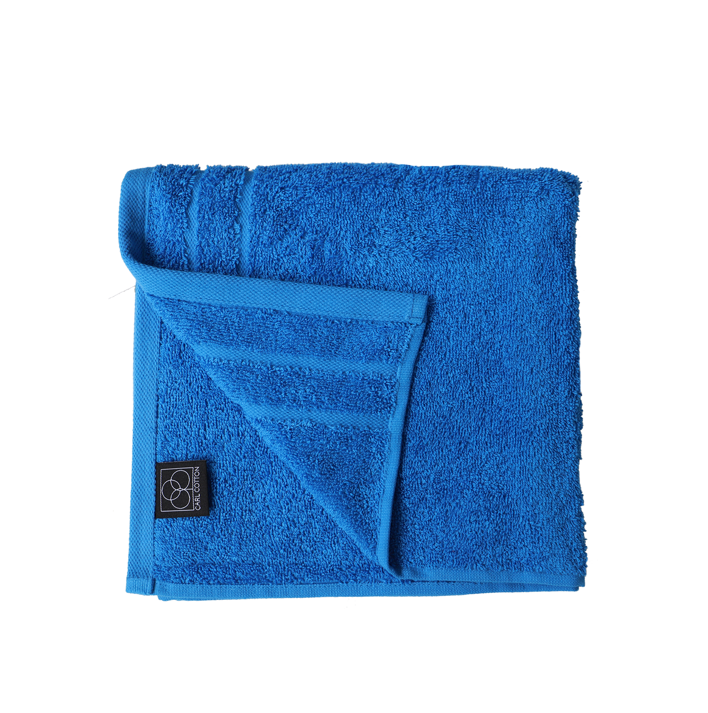 Ein Handtuch von CARL COTTON aus 100 Prozent Baumwolle in der Groesse 50x100cm. Farbe Blau. Modell Trend Electric Blue.