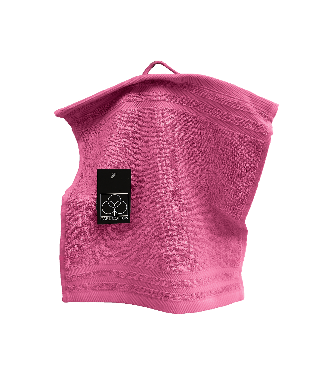 Ein Seiftuch von CARL COTTON aus 100 Prozent Baumwolle in der Groesse 30x30cm. Farbe Pink. Modell Trend Fuchsia.