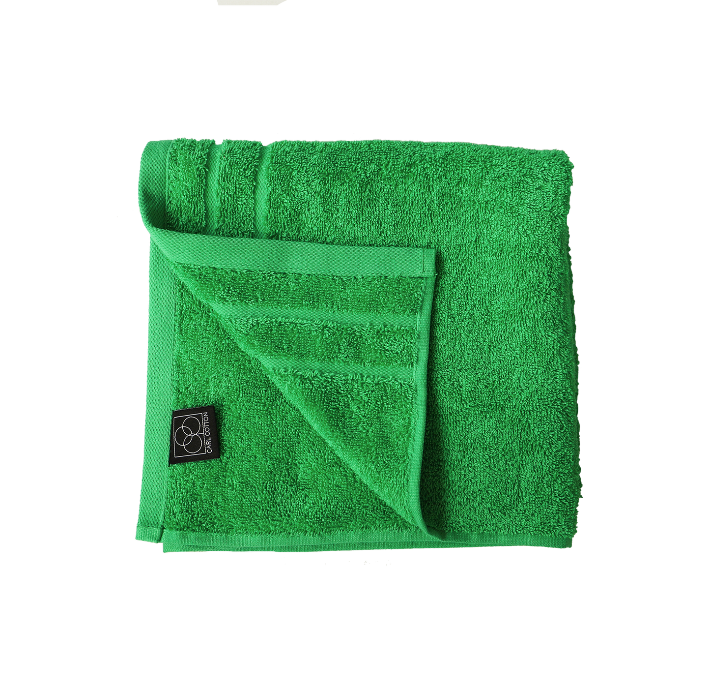 Ein Handtuch von CARL COTTON aus 100 Prozent Baumwolle in der Groesse 50x100cm. Farbe Gruen. Modell Trend Gruen.
