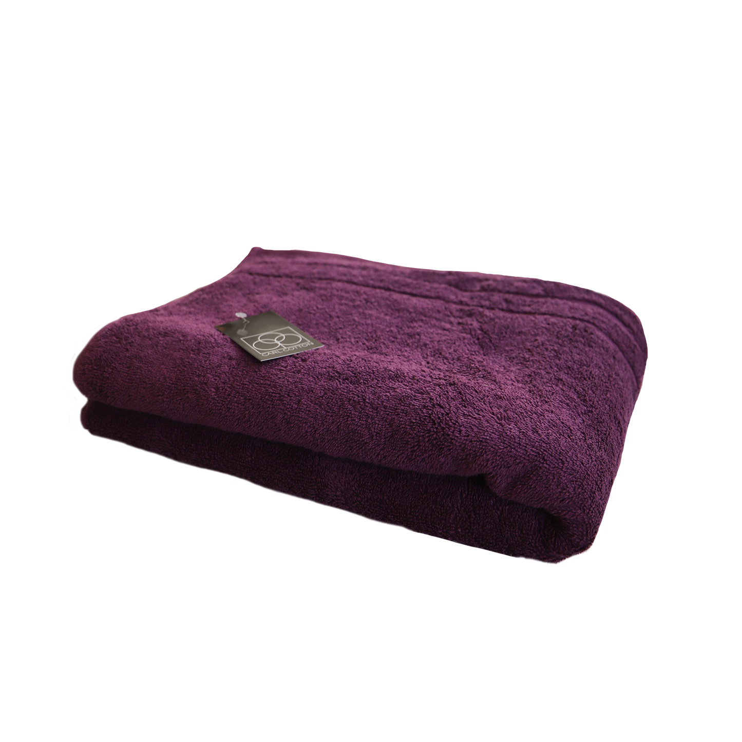 Ein Duschtuch von CARL COTTON aus 100 Prozent Baumwolle in der Groesse 70x140cm. Farbe Lila. Modell Trend Plum.