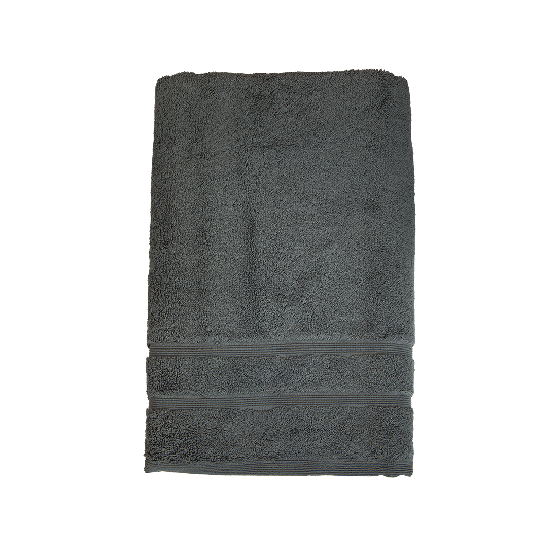 Duschtuch in der Groesse 70x140cm und Badetuch in der Groesse 100x150cm von NATURAWALK aus 100 Prozent Bio-Baumwolle. Farbe Grau. Modell Milano Deluxe Anthrazit.
