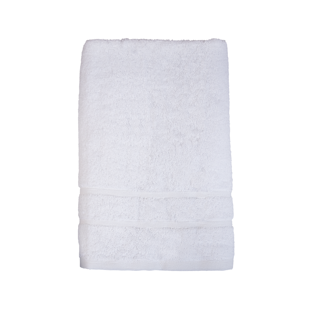 Duschtuch in der Groesse 70x140cm und Badetuch in der Groesse 100x150cm von NATURAWALK aus 100 Prozent Bio-Baumwolle. Farbe Weiss. Modell Milano Deluxe White.