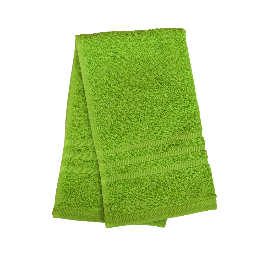 Ein Gaestetuch von NATURAWALK aus 100 Prozent Bio-Baumwolle in der Groesse 30x50cm. Farbe Gruen. Modell Milano Exclusiv Gruen.