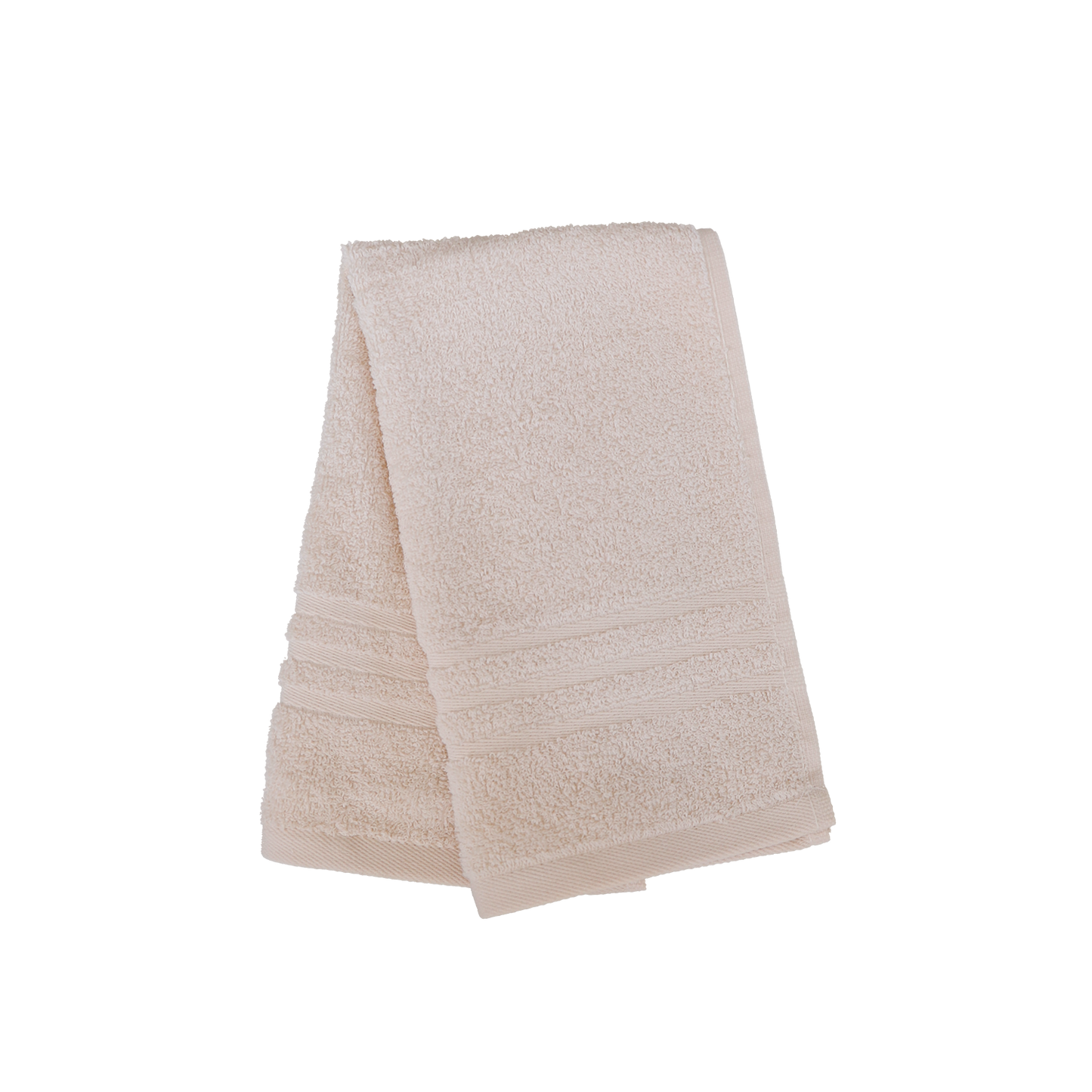 Ein Gaestetuch von NATURAWALK aus 100 Prozent Bio-Baumwolle in der Groesse 30x50cm. Farbe Beige. Modell Milano Exclusiv Natur.