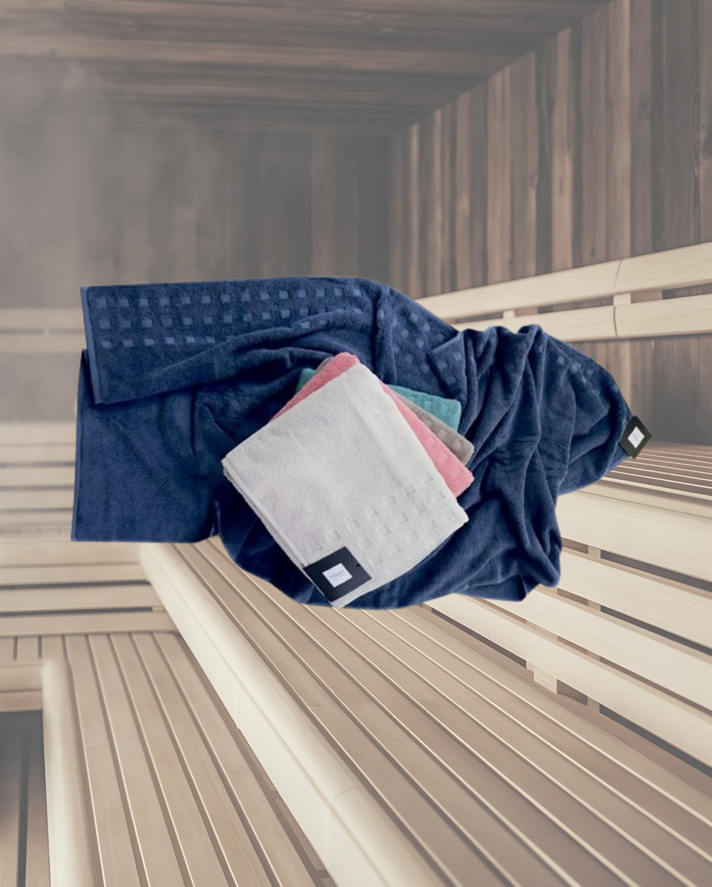 Saunatuch in der Groesse 80x200cm von VOSSEN aus 100 Prozent Baumwolle in fuenf verschiedenen Farben.