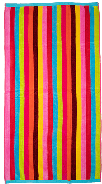 Strandtuch | Bunte Streifen | 90x165cm