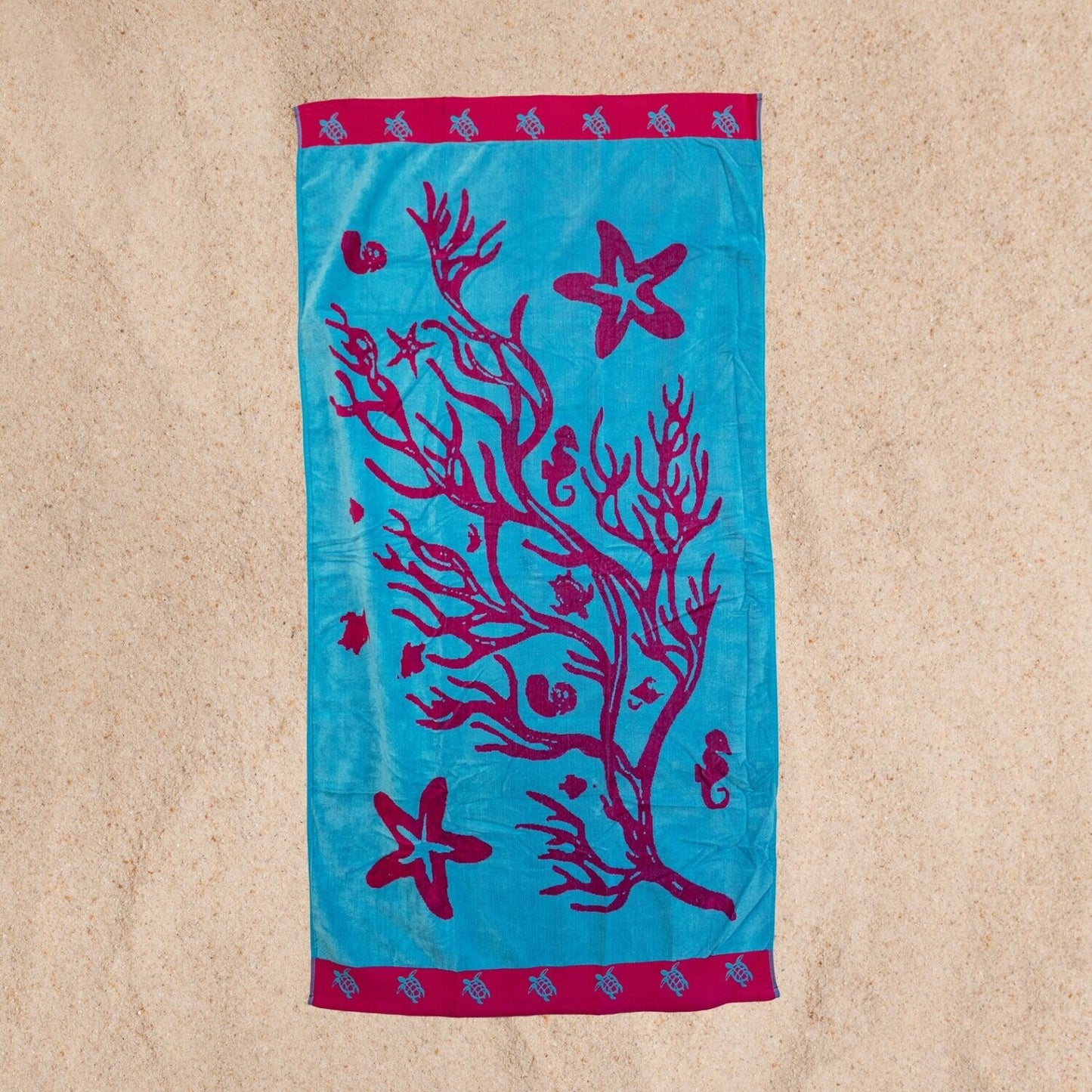 Beach towel Coral, 90x165, 100% cotton