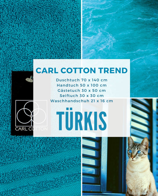 Handtuch CARL COTTON "Trend" Türkis
